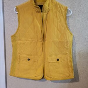 Talbots Mustard Quilted Vest